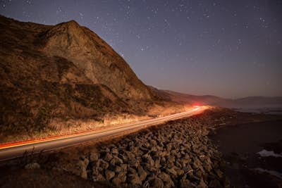 Night Photography at Devil's Gate, Lost Coast