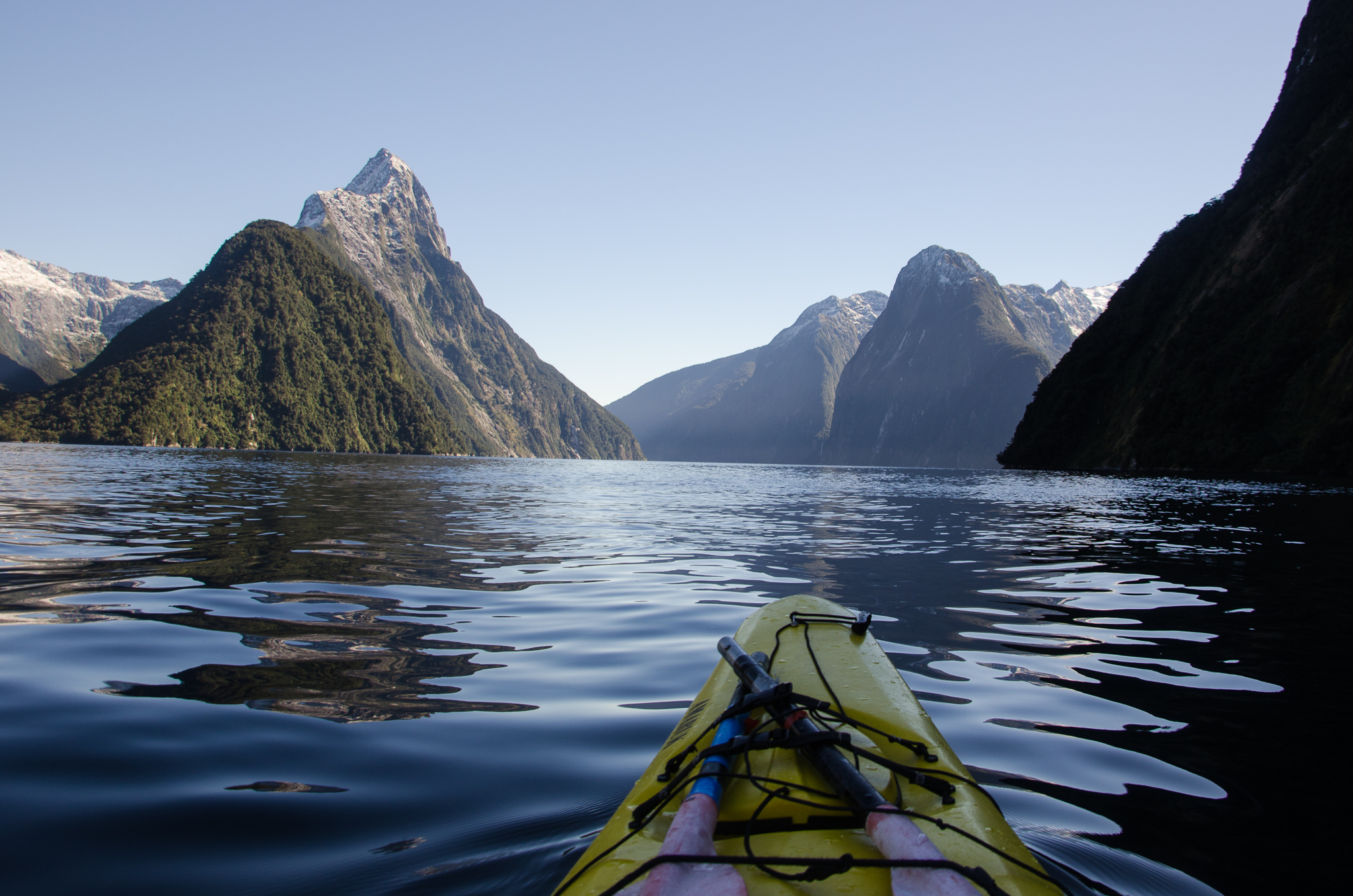 Kayak to Lady Bowen Falls in Milford Sound