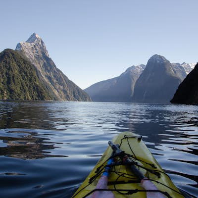Kayak to Lady Bowen Falls in Milford Sound