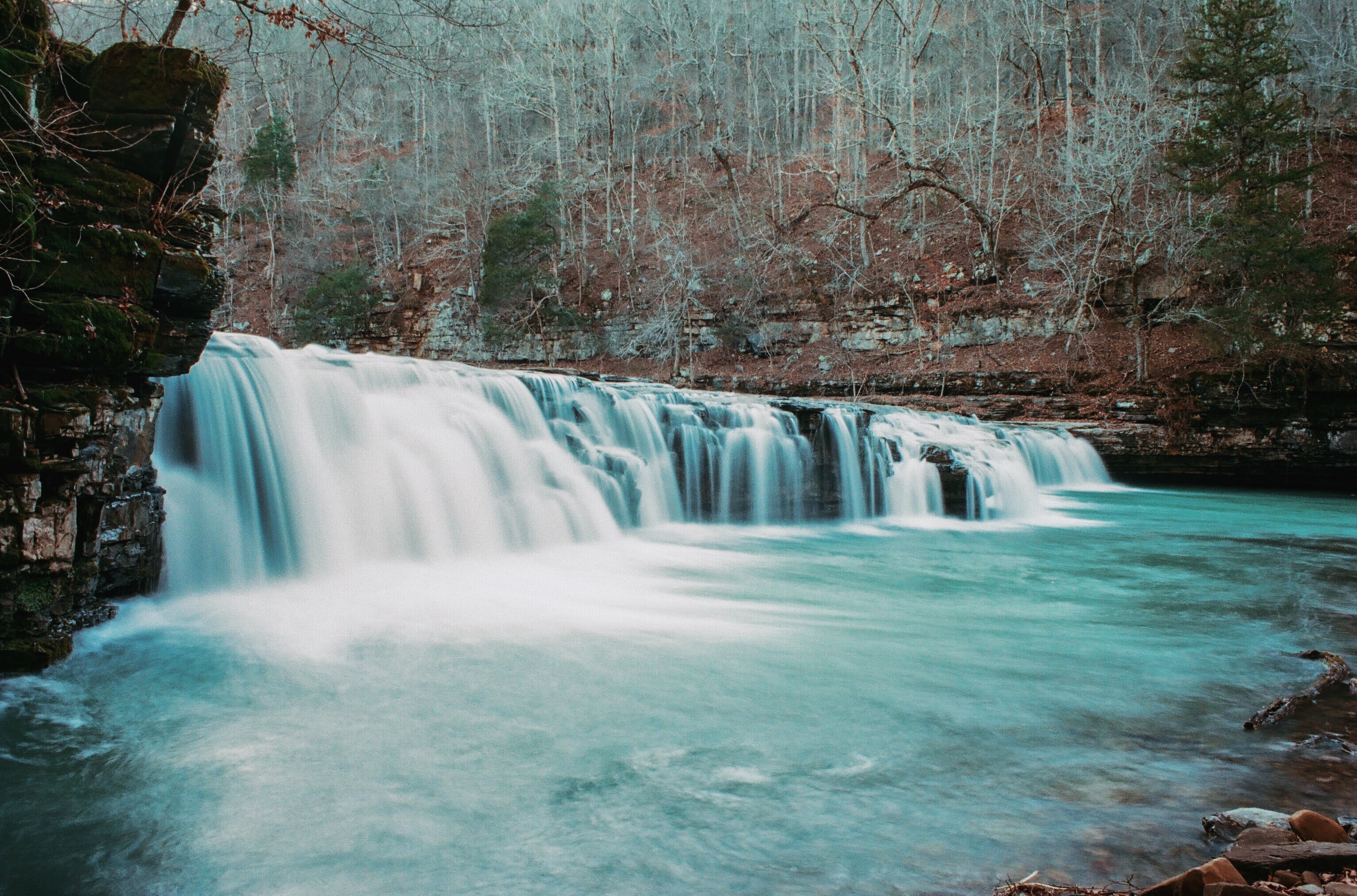 Richland Falls and Twin Falls of Richland Creek, Witts Springs, Arkansas