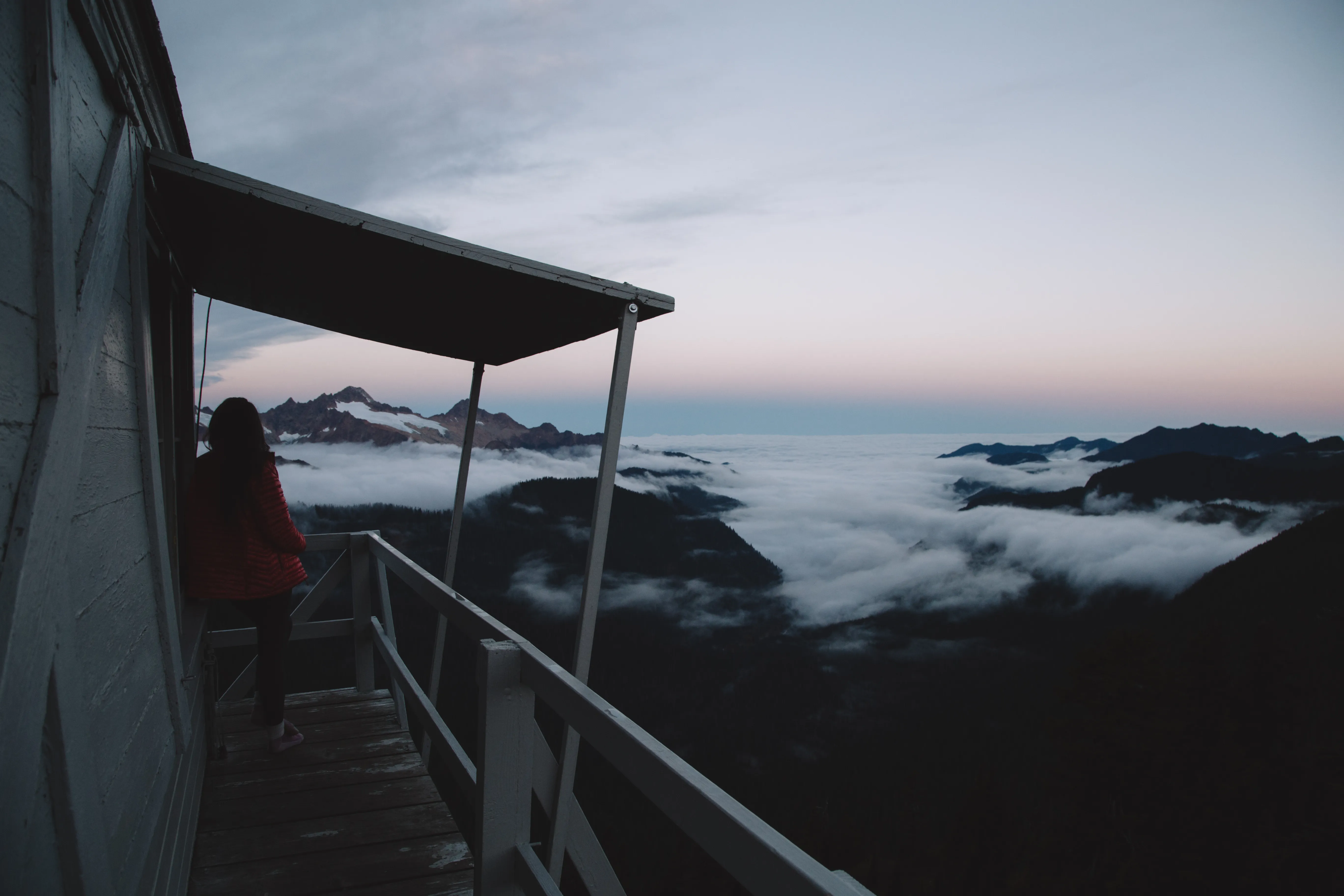 Stormy Night at Park Butte Lookout