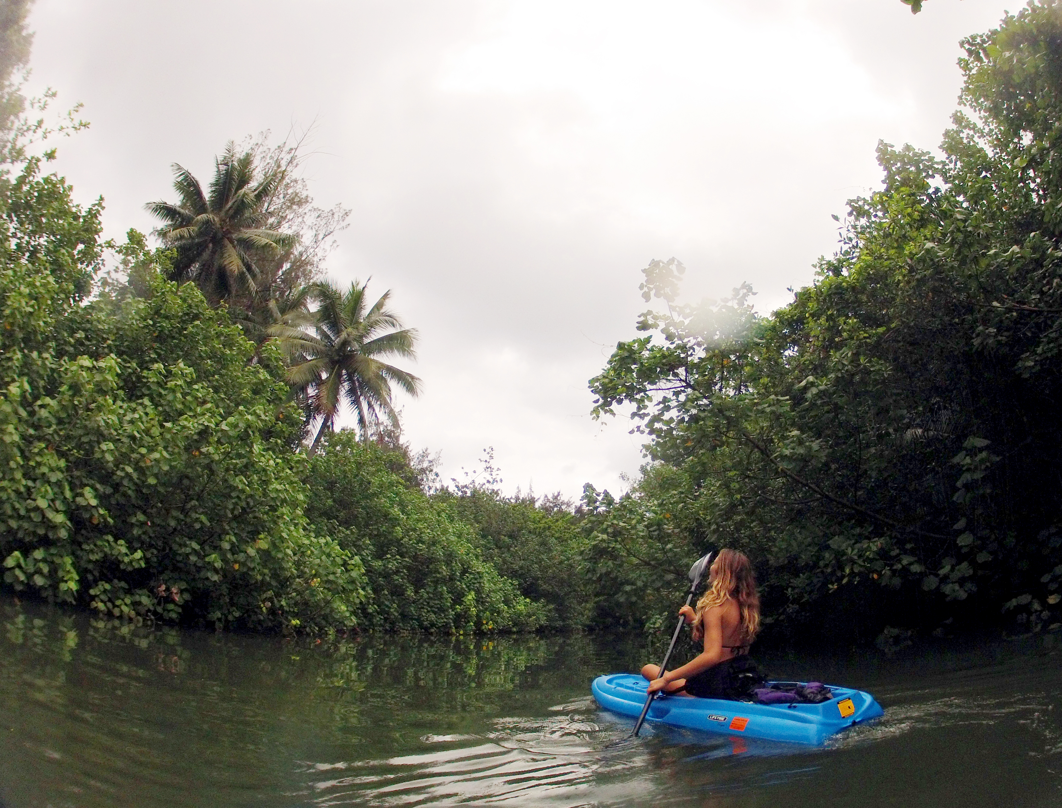 Kayak Kahana Stream