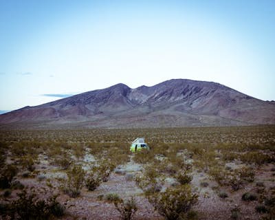 Camp in the Greenwater Valley in Death Valley NP