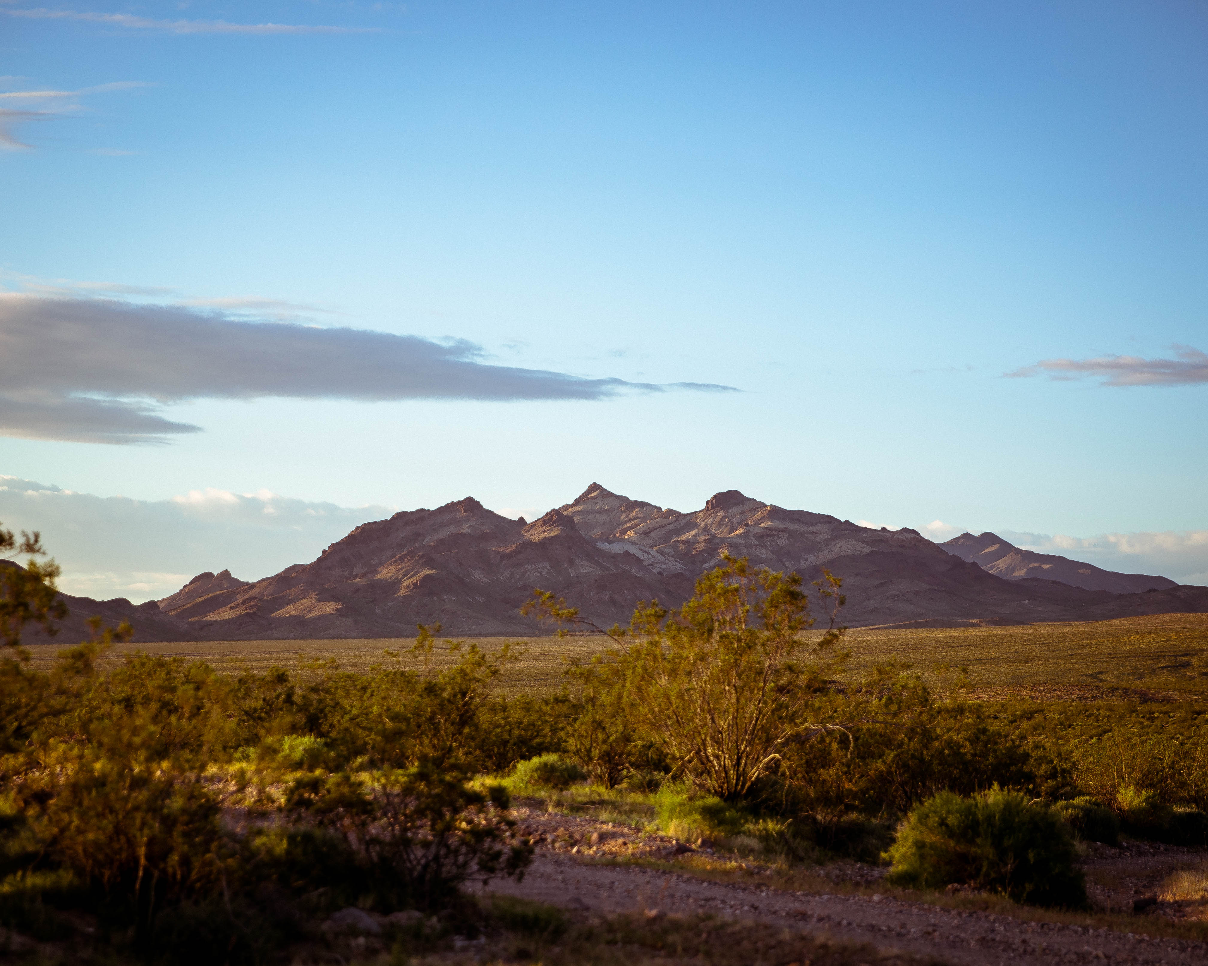 Camp in the Greenwater Valley in Death Valley NP