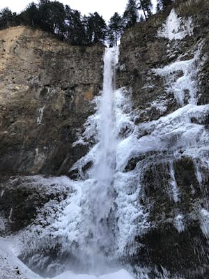 Multnomah Falls in the Winter