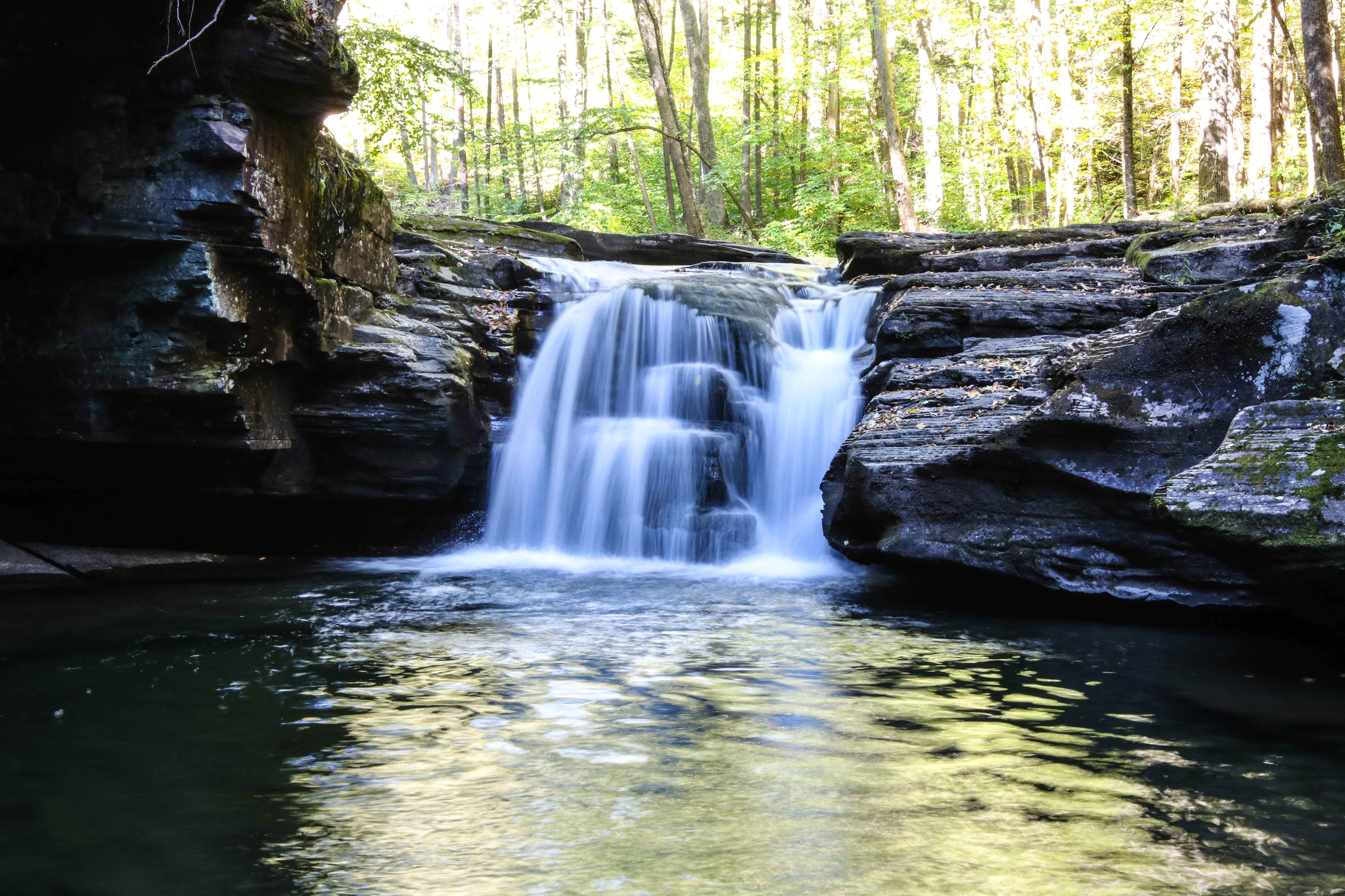 Hike to Mill Creek Falls in the Loyalsock State Forest, Hillsgrove, Pennsylvania