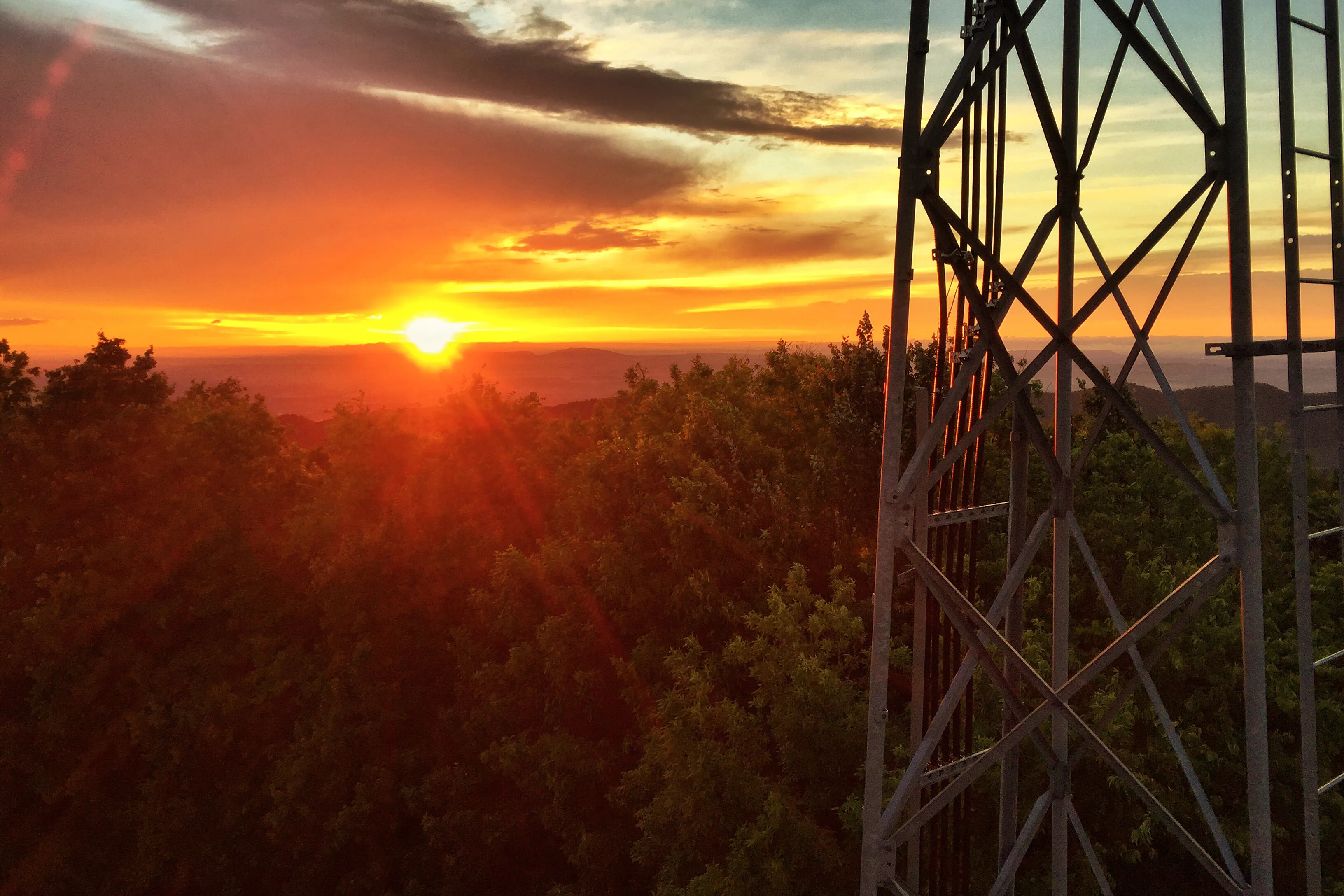 Pinnacle Mountain Fire Tower via Fire Tower Road