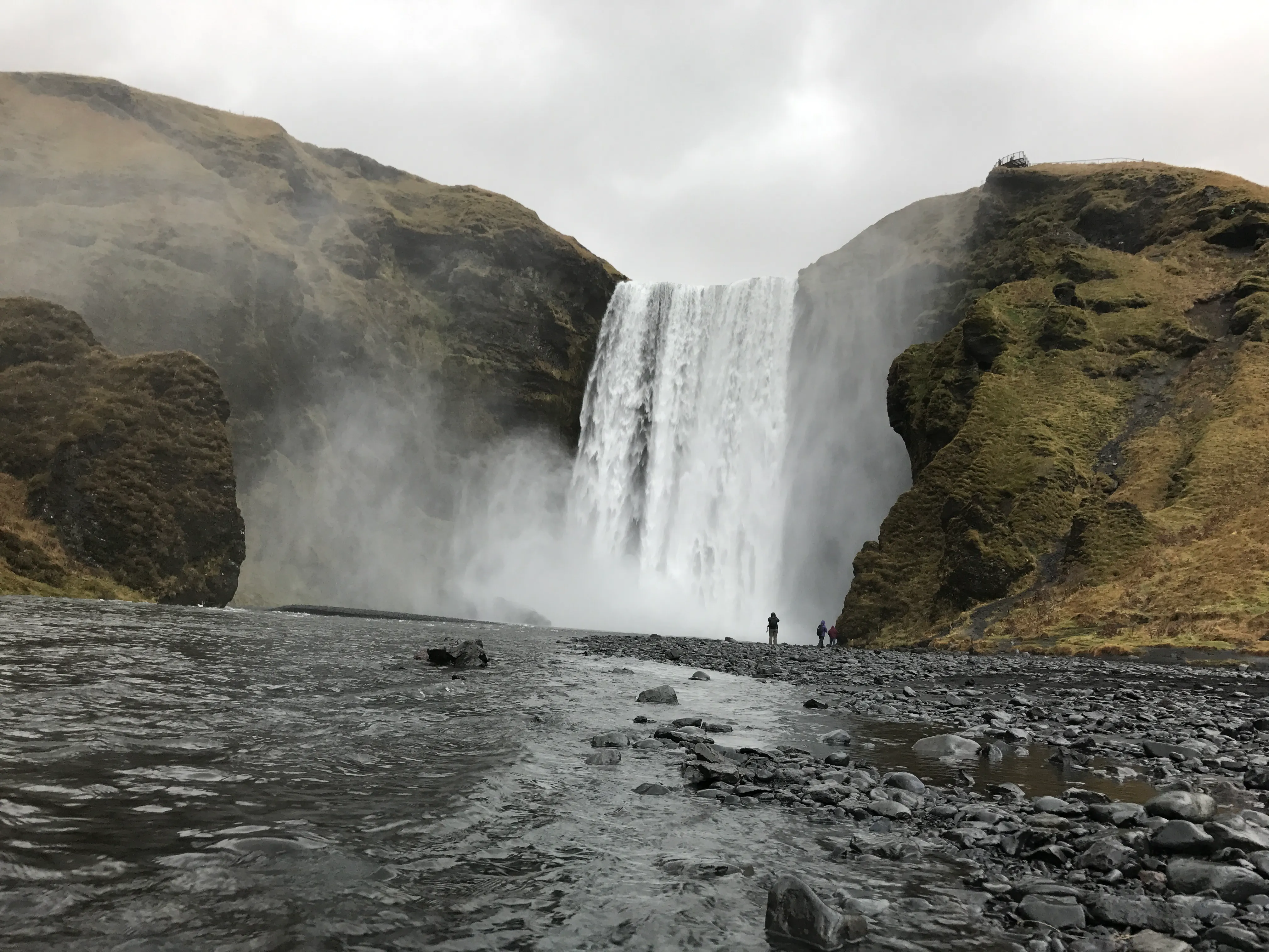 Climb the Skogafoss stairs and hit the hiking trail on top!  
