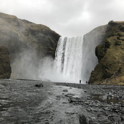 Climb the Skogafoss stairs and hit the hiking trail on top!  