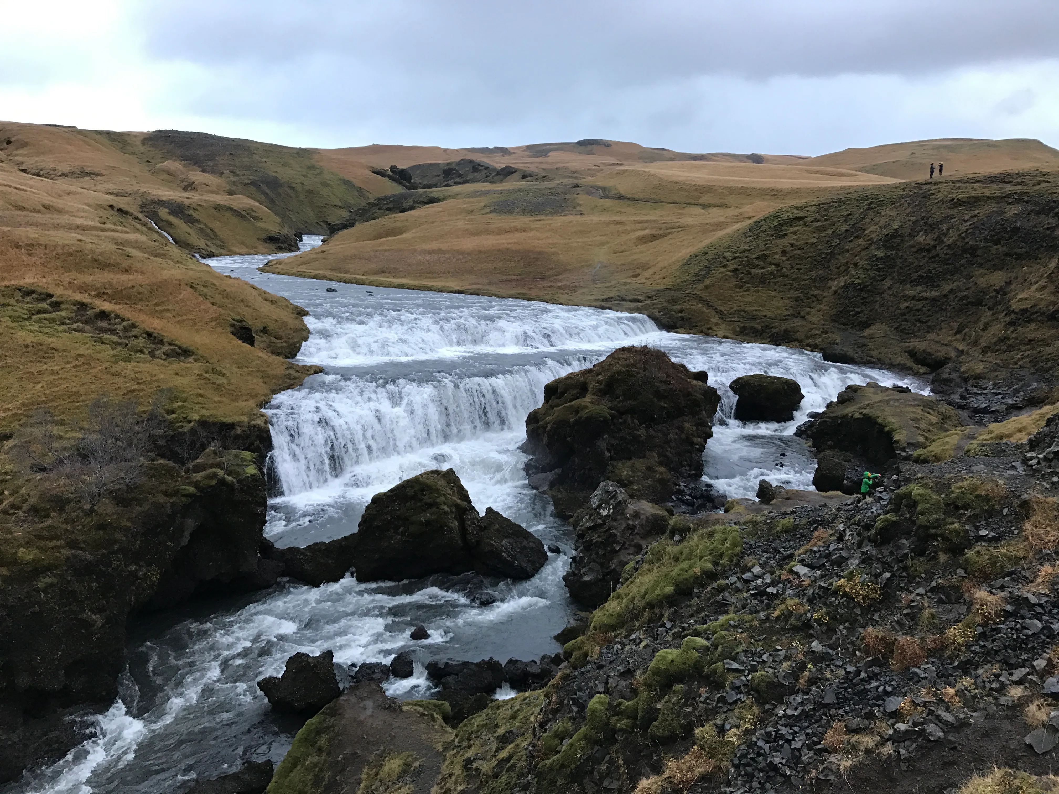 Climb the Skogafoss stairs and hit the hiking trail on top!  