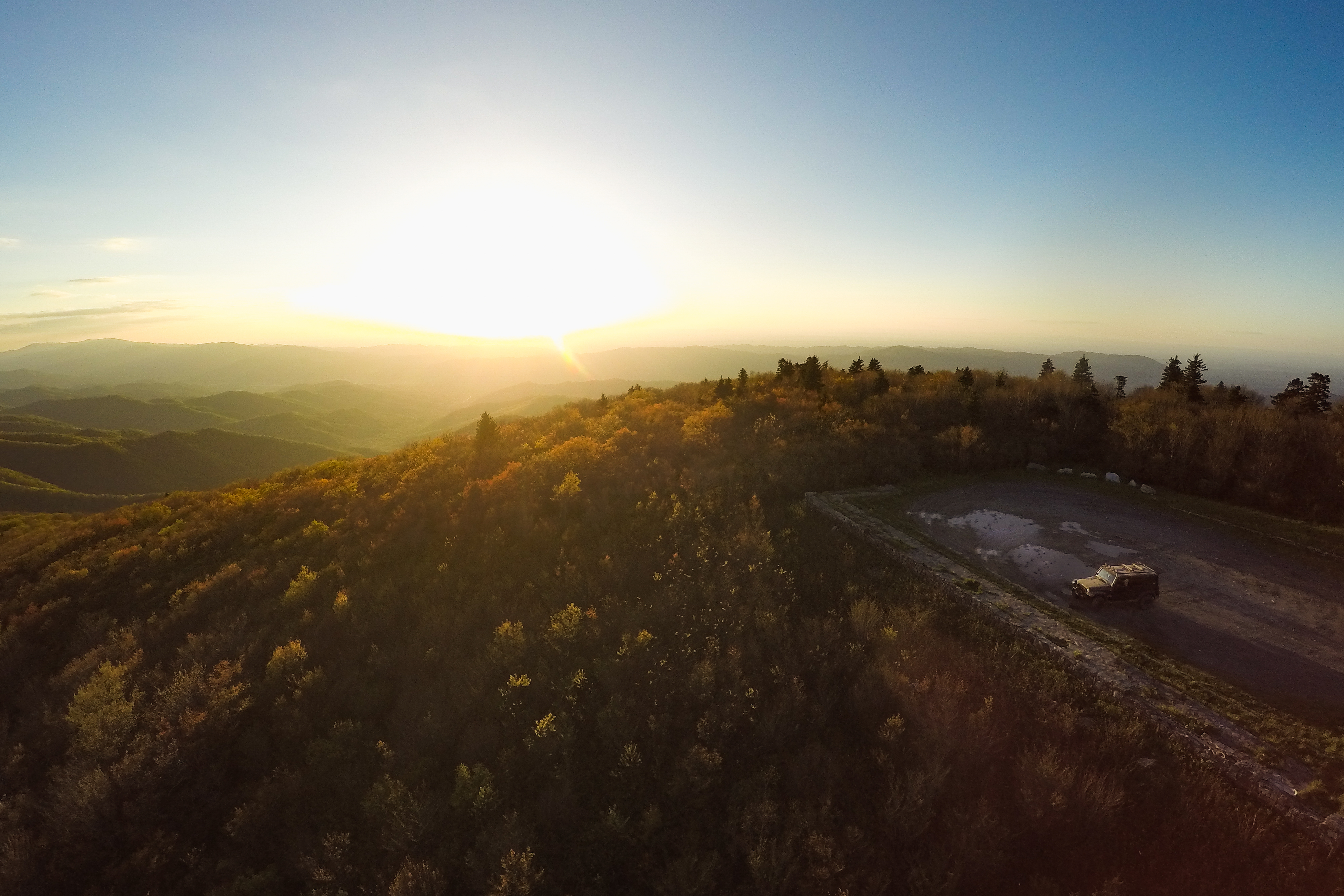 Camp at Unaka Mountain Overlook