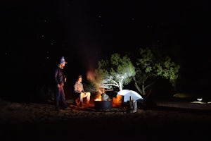 Camp at Sand Flats Recreation Area in Moab