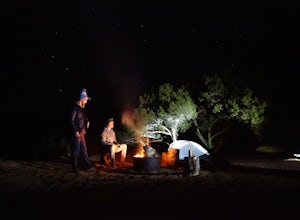 Camp at Sand Flats Recreation Area in Moab