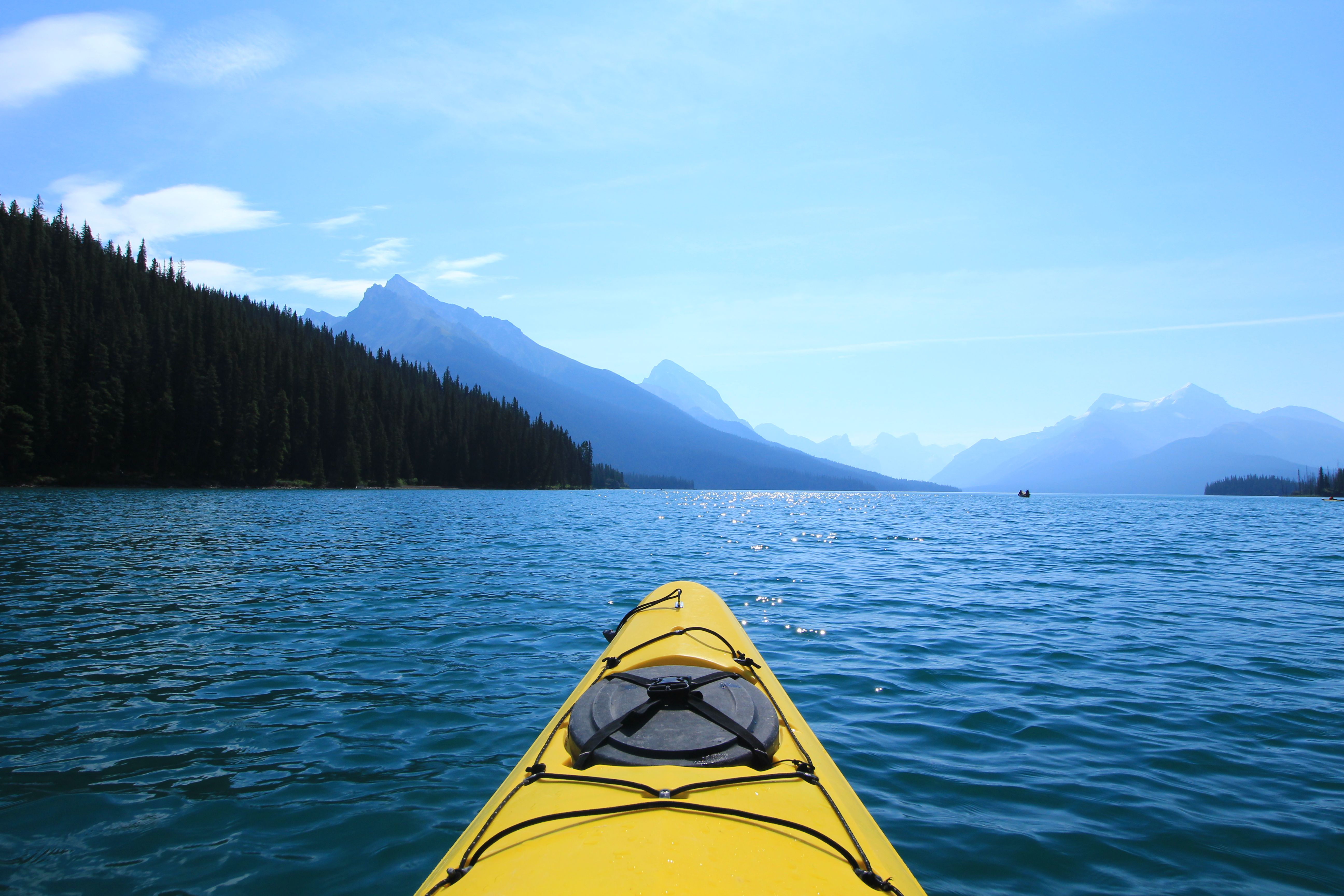 Kayak to Spirit Island in the Canadian Rockies