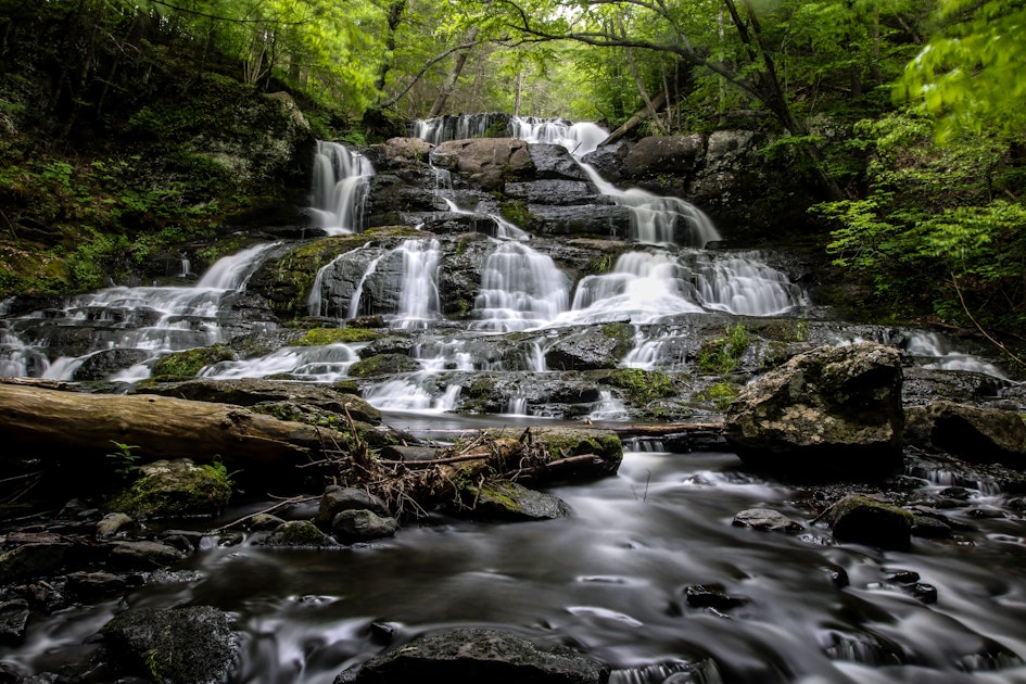 Hike to Indian Ladder Falls Along Hornbecks Creek, Dingmans Ferry, Pennsylvania