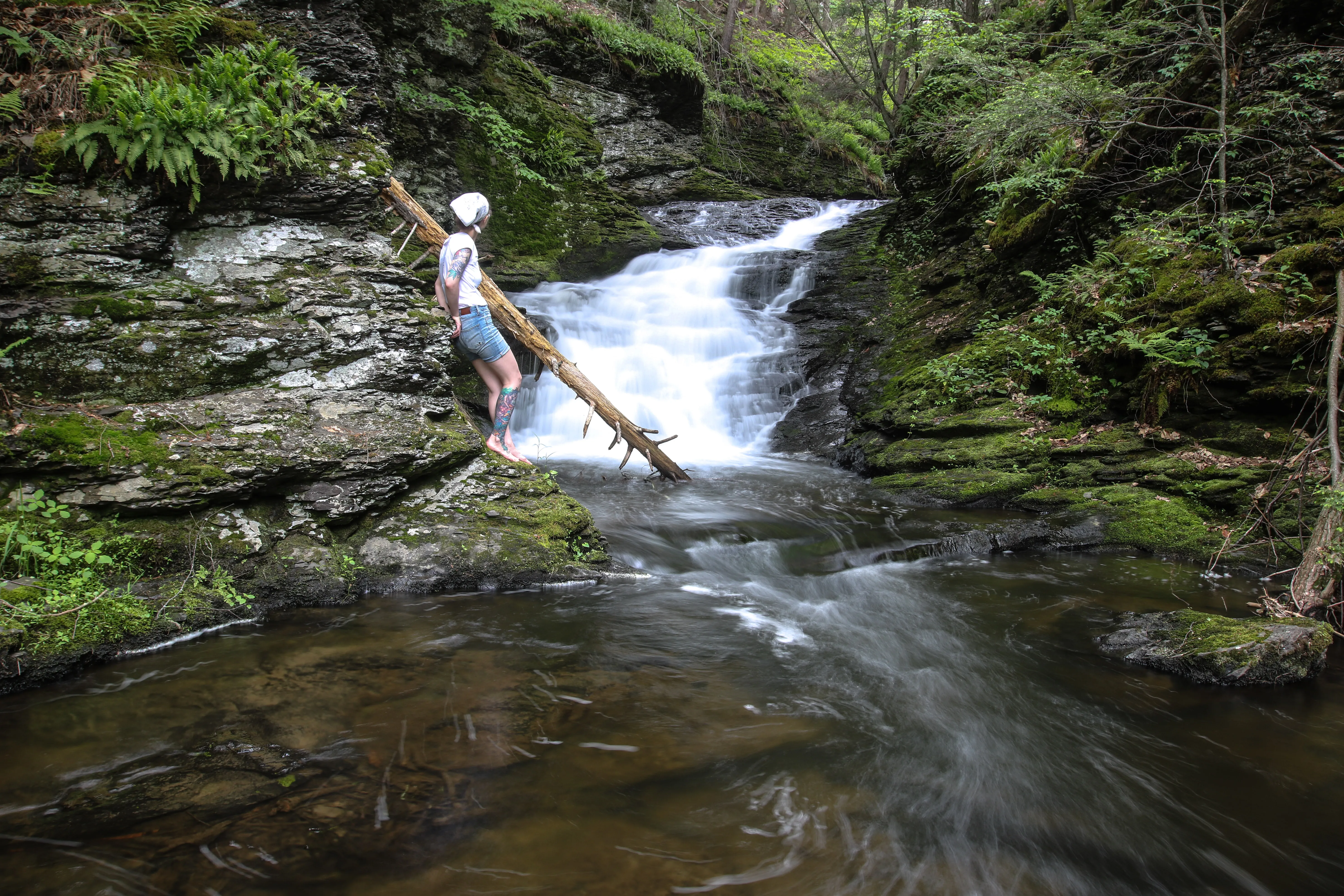 Hike to Indian Ladder Falls Along Hornbecks Creek