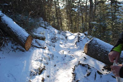 Hiking and Camping at Charlies Bunion in the Winter