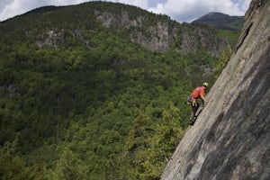 Rock Climb at Notch Mountain in the Adirondacks