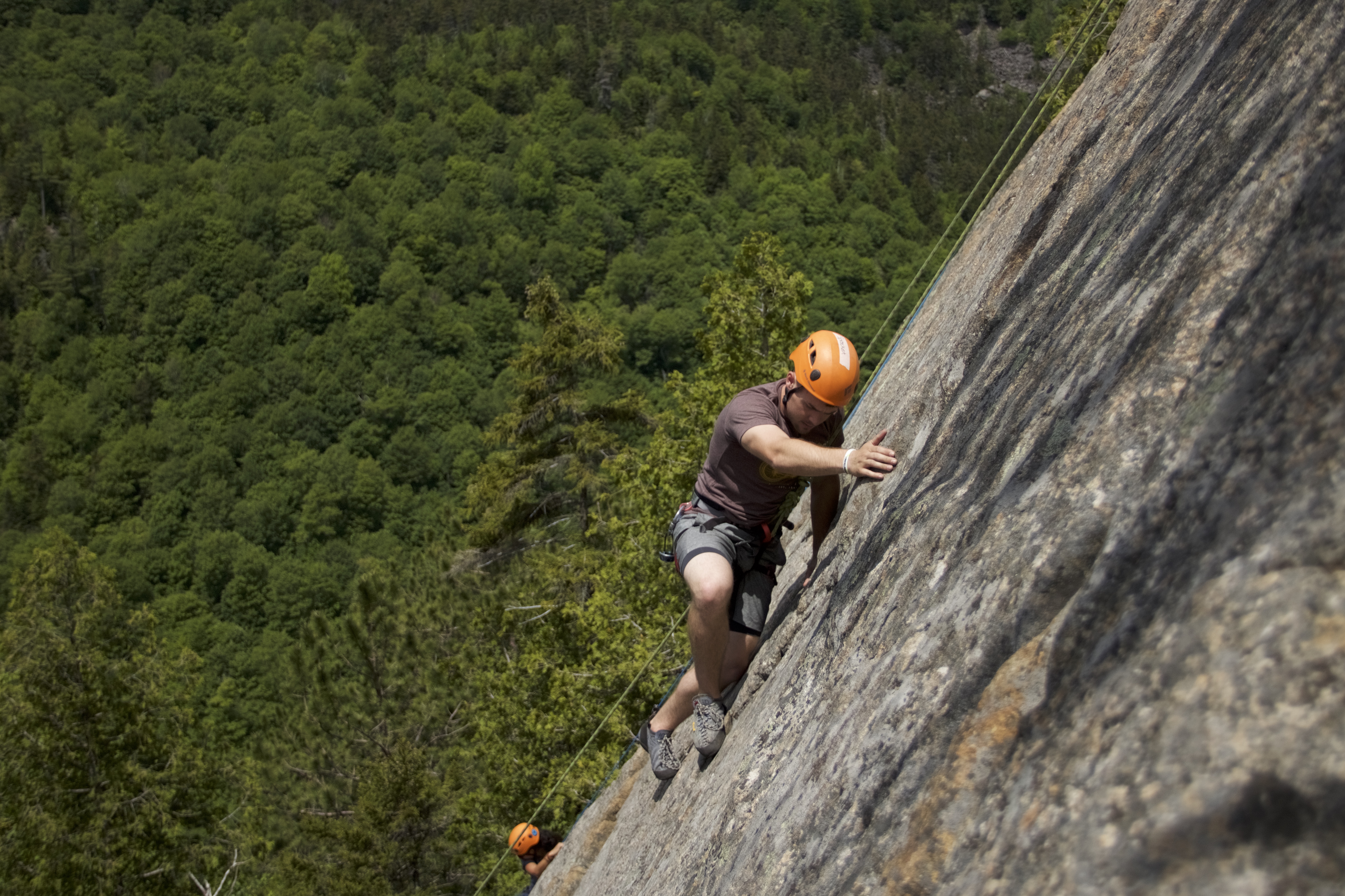 Rock Climb at Notch Mountain in the Adirondacks