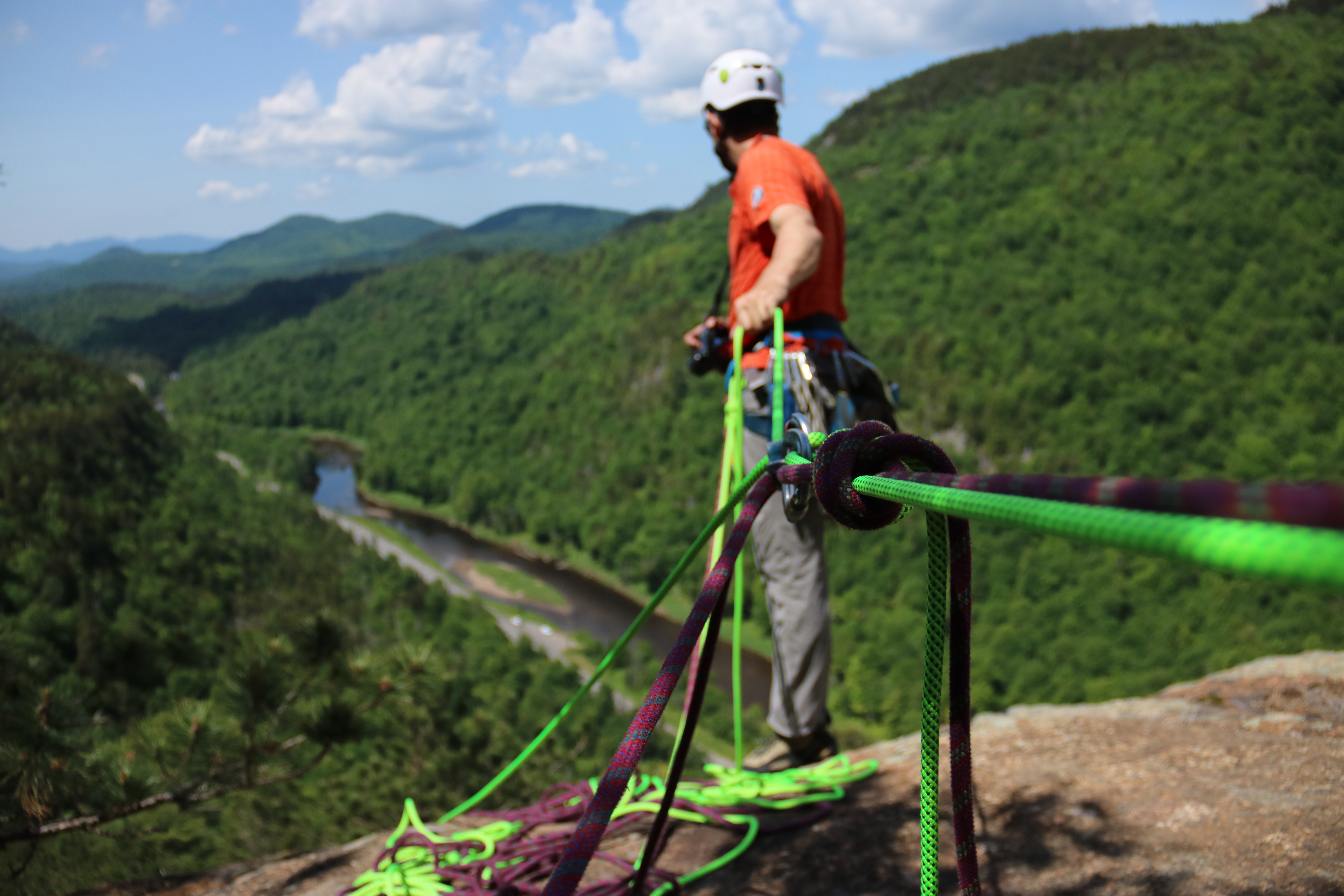 Rock Climb at Notch Mountain in the Adirondacks