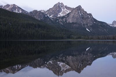 Photograph McGowan Peak & Stanley Lake at Sunrise 