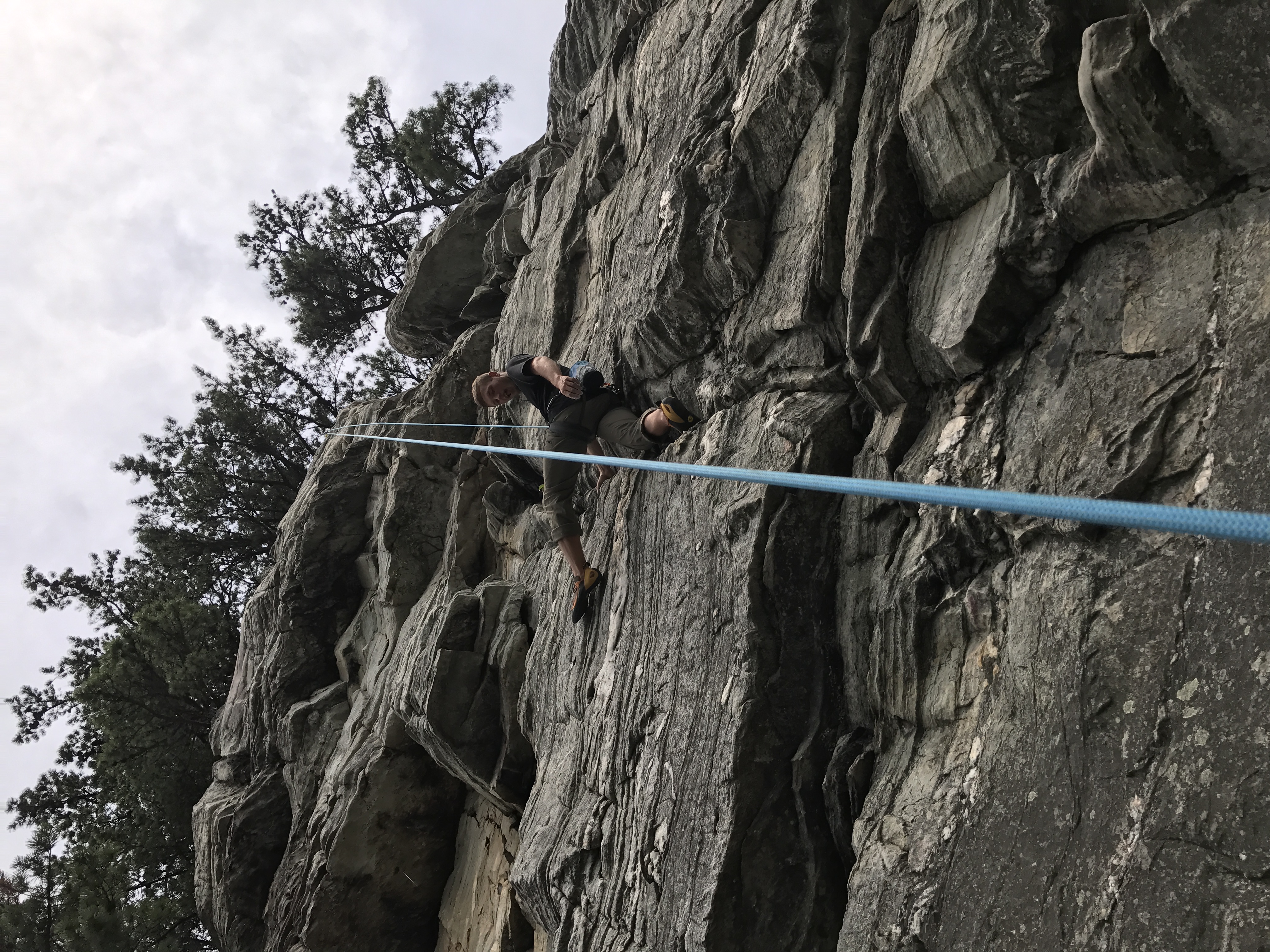 Rock Climb at Pilot Mountain SP, Pinnacle, North Carolina