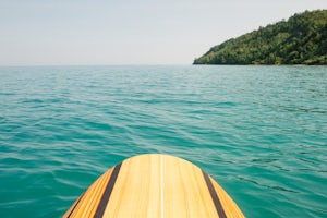 Paddle Board Lake Michigan from Leland Harbor