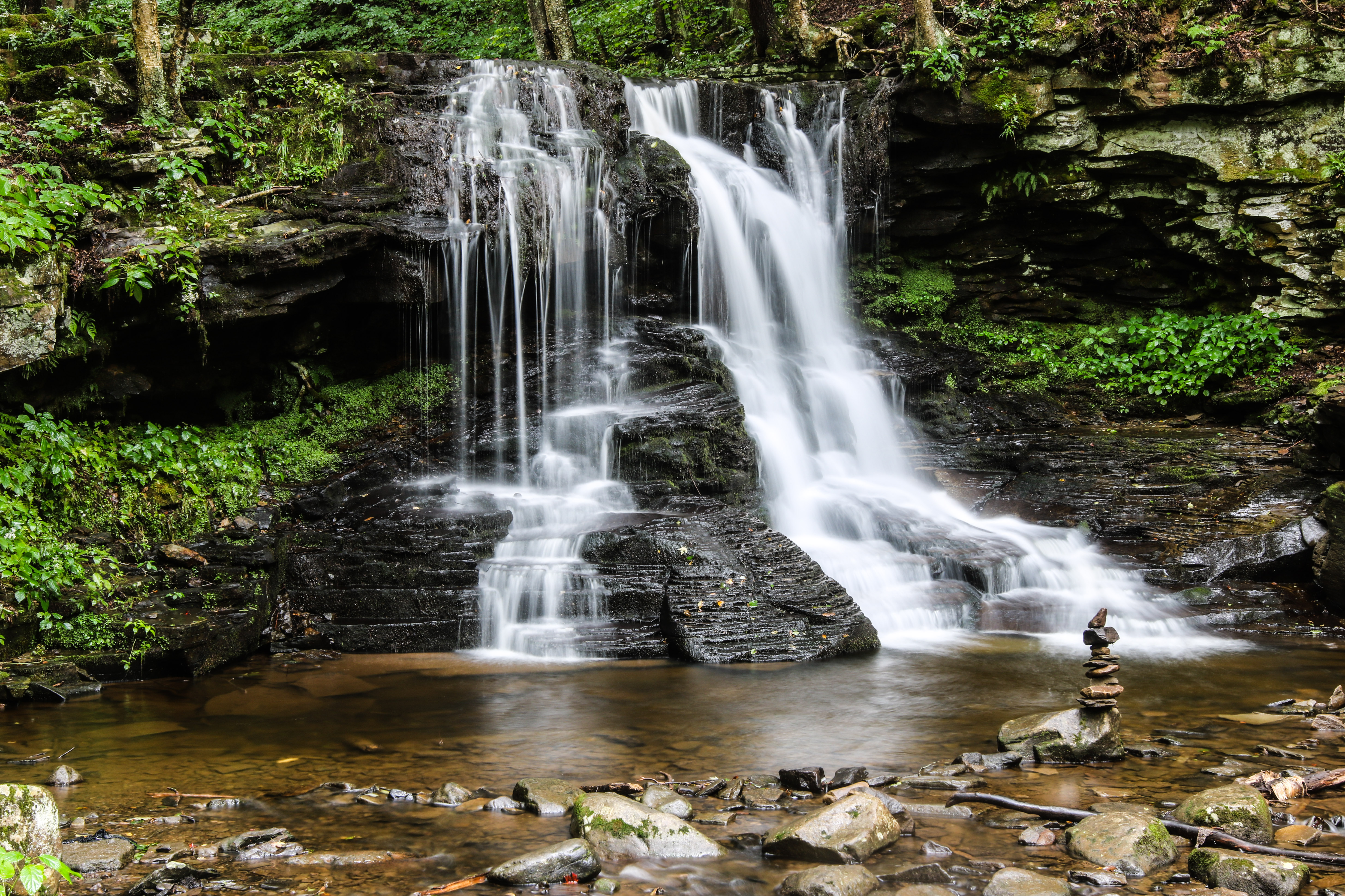 Photograph Dry Run Falls in the Loyalsock State Forest, Hillsgrove, Pennsylvania