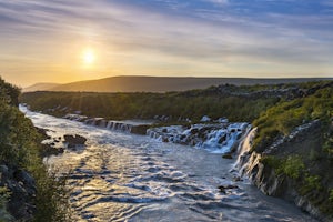 Explore Hraunfossar (Lava Falls)