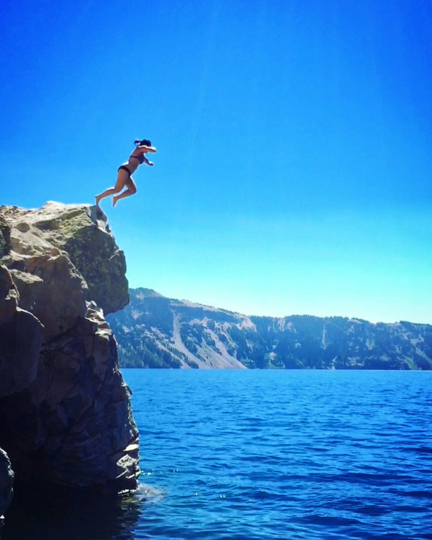 Photo of Cliff Jumping into Crater Lake