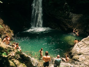 Camp at Jaguar Falls in Los Tres Brazos